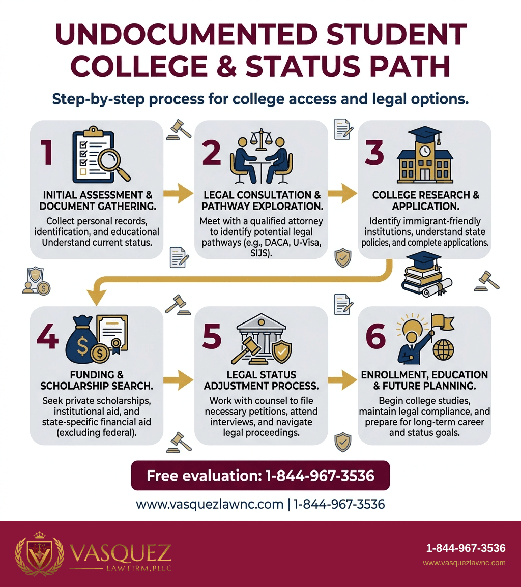 Infografía 2 para Acceso a la Universidad para Estudiantes Indocumentados en 2026