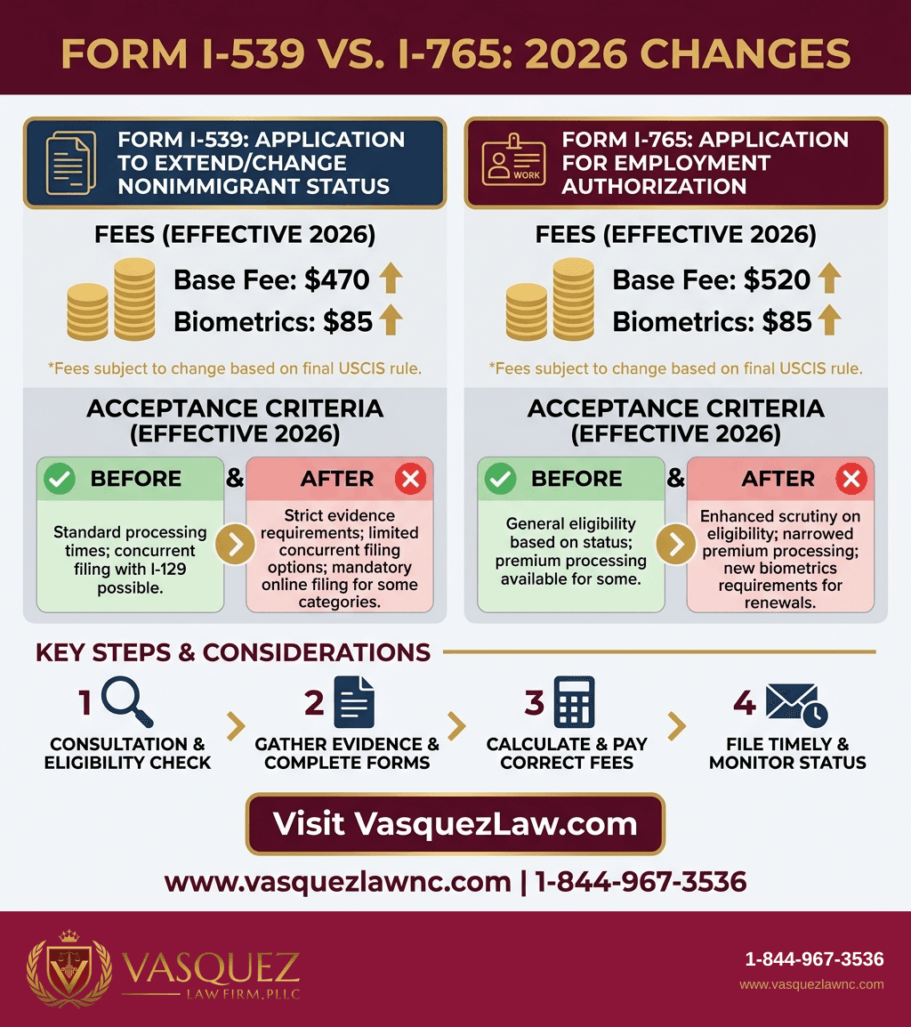 Process Timeline for How USCIS Form I-539 and I-765 Changes Affect You in 2026?