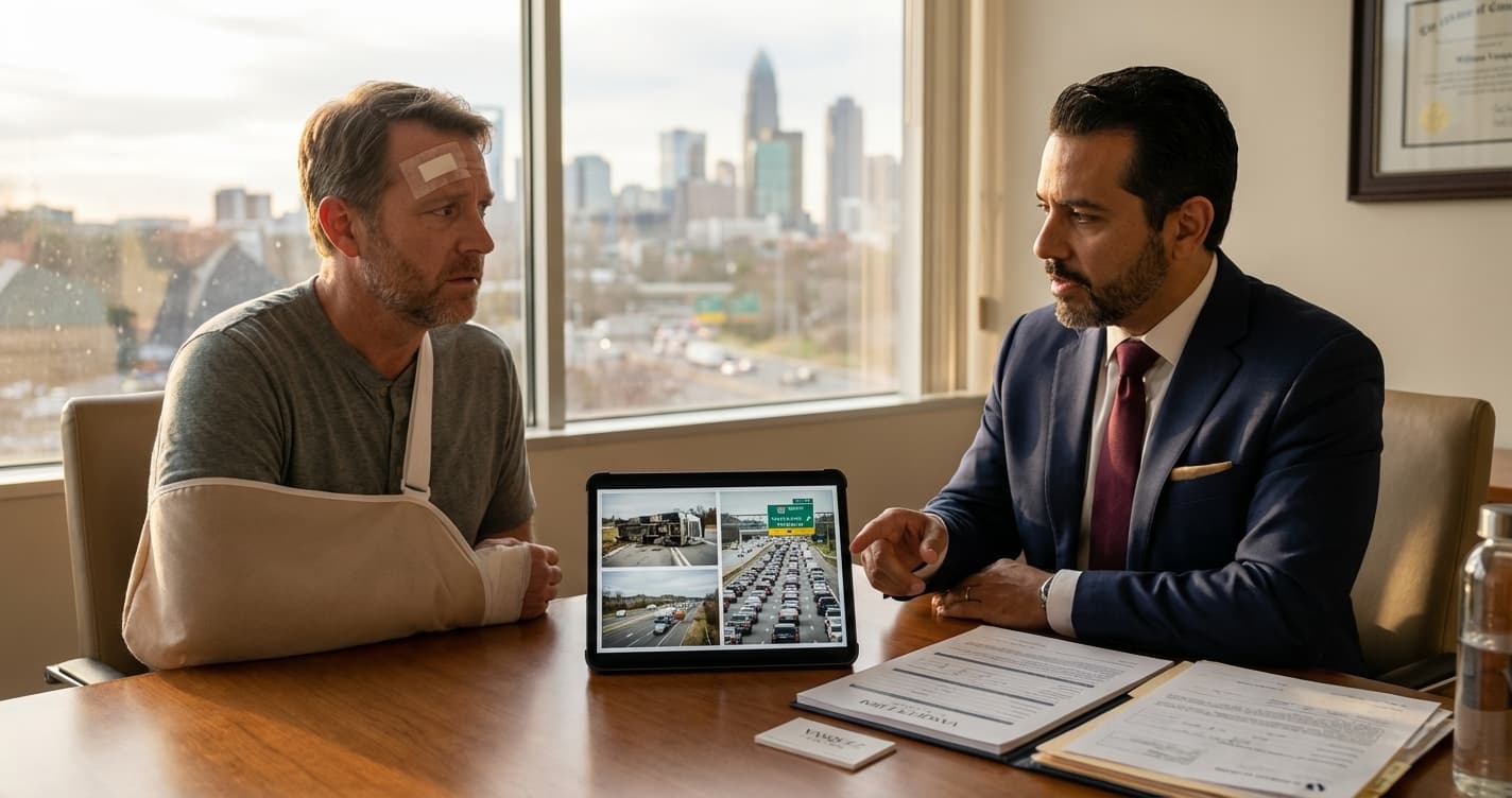 Camión de carga se vuelca en la I-85 en Charlotte: Lo que usted debe saber