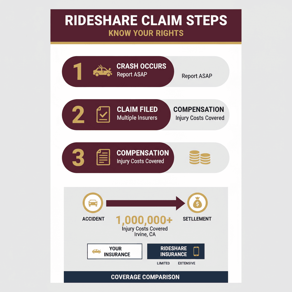Estadísticas Clave y Datos para Cómo Presentar un Reclamo por Accidente de Rideshare con un Abogado de Lesiones en Irvine