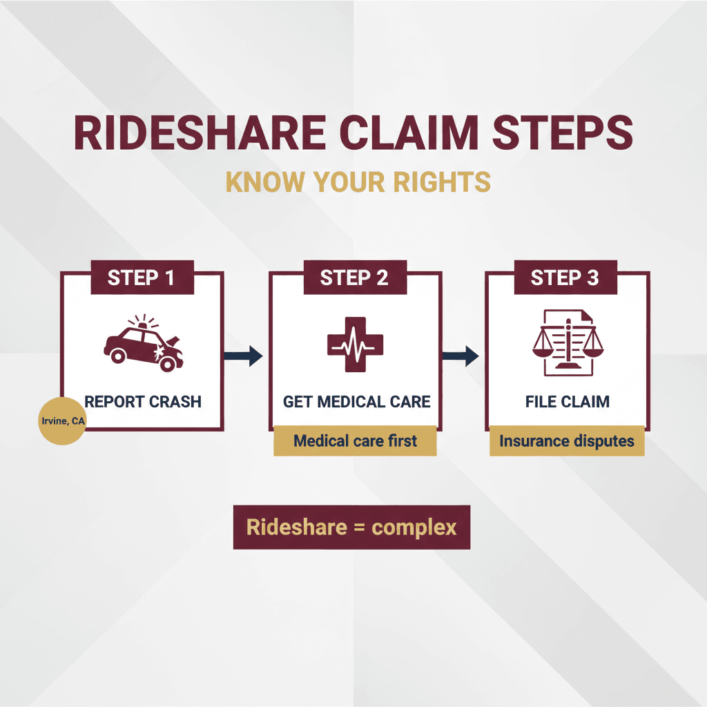 Estadísticas Clave y Datos para Cómo Presentar un Reclamo por Choque de Rideshare con un Abogado de Lesiones en Irvine