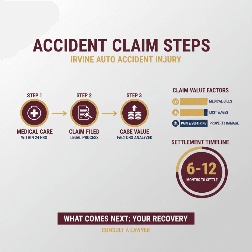 Key Statistics and Data for What to Know About Auto Accident Claims in Irvine and Next Steps