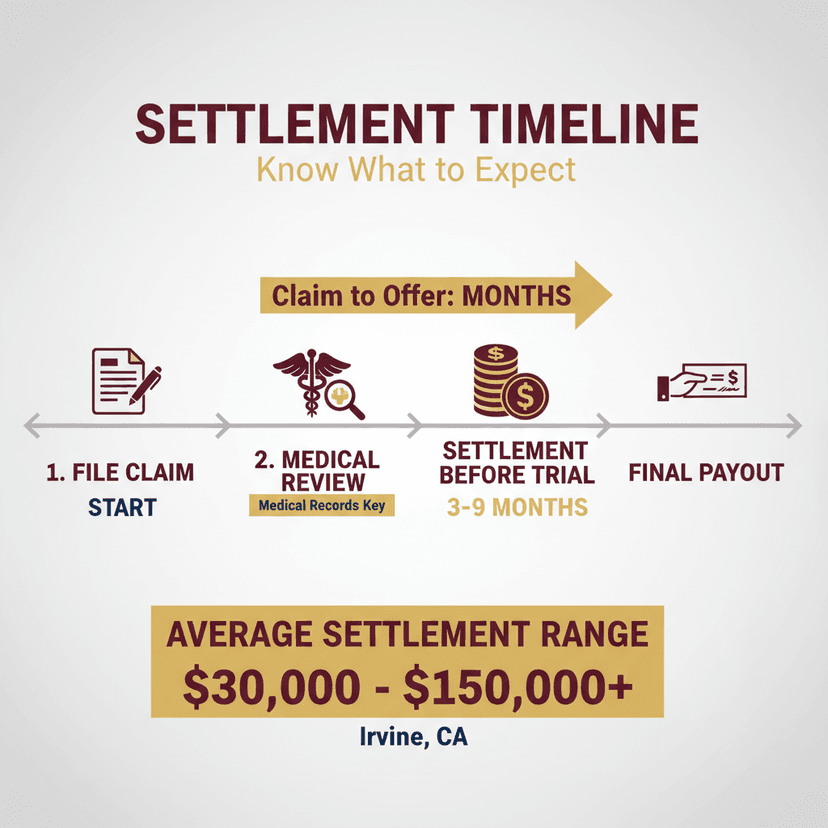 Key Statistics and Data for How Long Does a Car Accident Settlement Take in Irvine