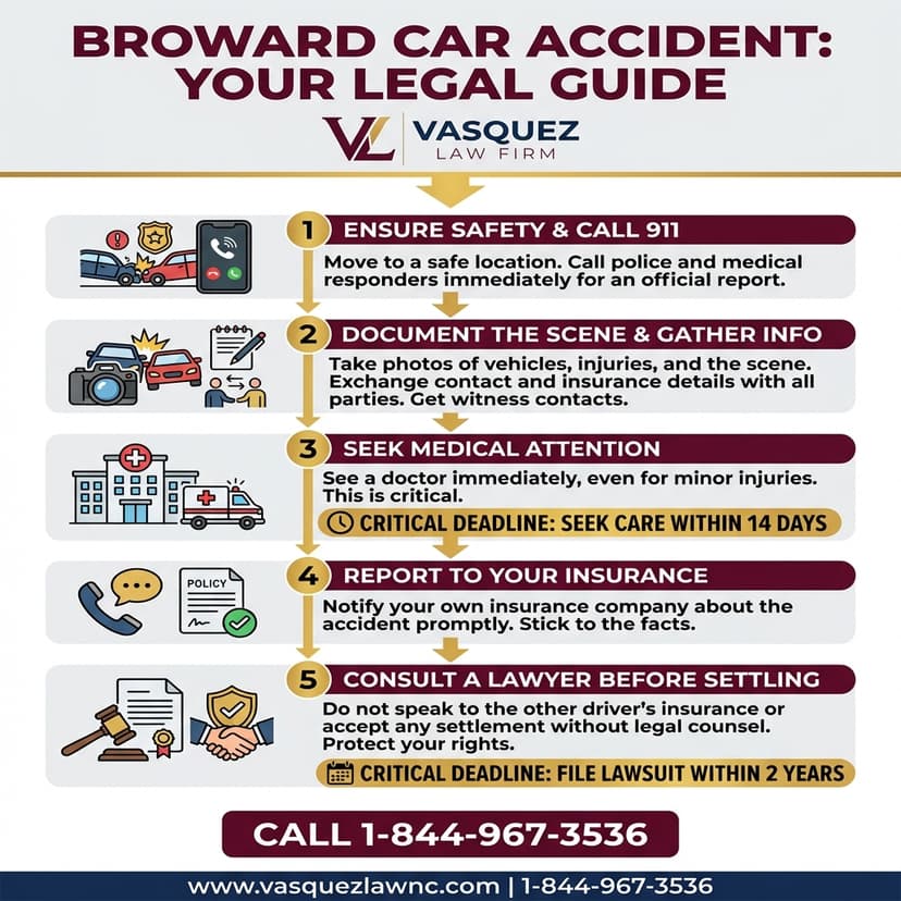 Key Statistics and Data for Essential Steps to Take After a Crash in Broward County in 2026