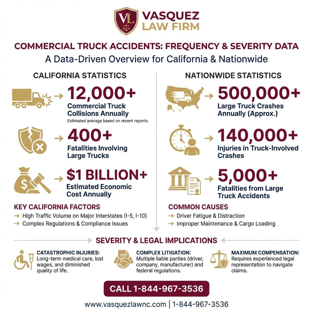 Estadísticas Clave y Datos para Abogados de Accidentes de Camiones en California: ¿Cómo Ayudan a las Víctimas en 2026?