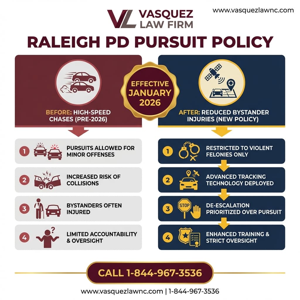 Estadísticas Clave y Datos para Qué Sucede Durante una Persecución Policial en Raleigh en 2026