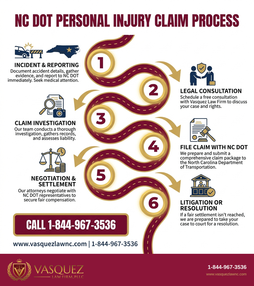 Key Statistics and Data for North Carolina DOT Liability Explained for Injury Claims in 2026