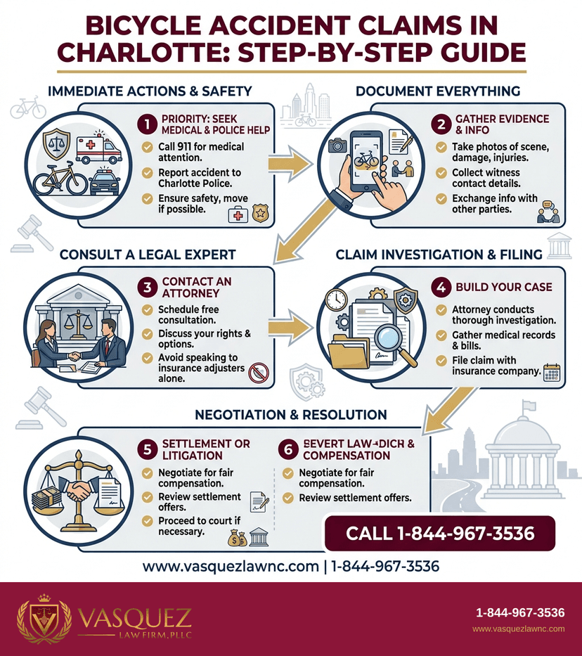 Key Statistics and Data for How Bicycle Accident Settlements Work in Charlotte in 2026