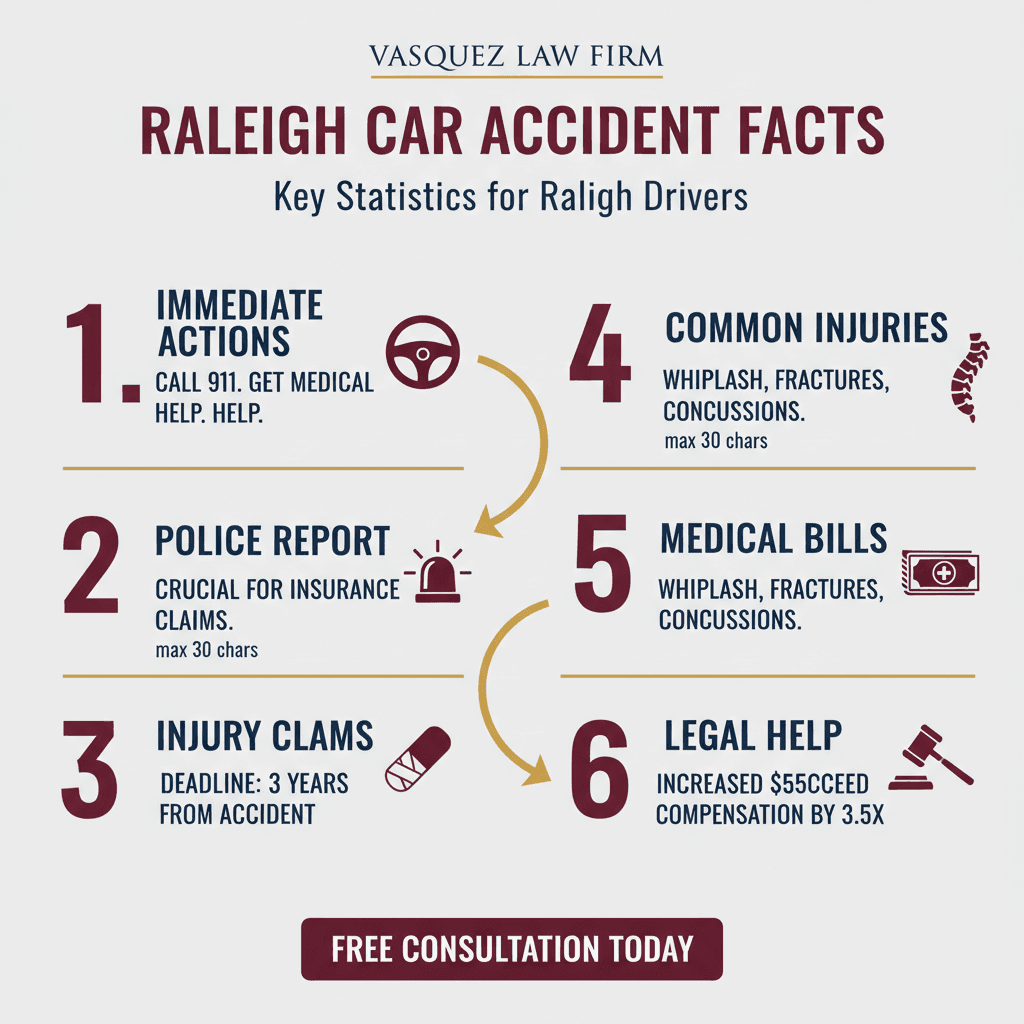Línea de Tiempo del Proceso para Cómo Encontrar el Abogado de Accidentes de Auto Correcto en Raleigh en 2026