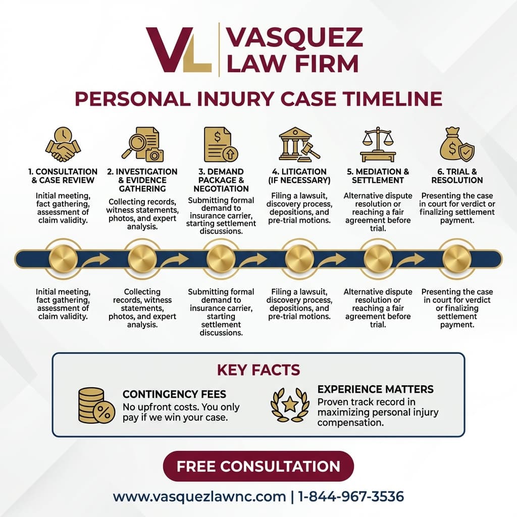 Línea de Tiempo del Proceso para Lo que el Accidente de Auto de Vince McMahon Enseña Sobre Reclamos de Lesiones Personales