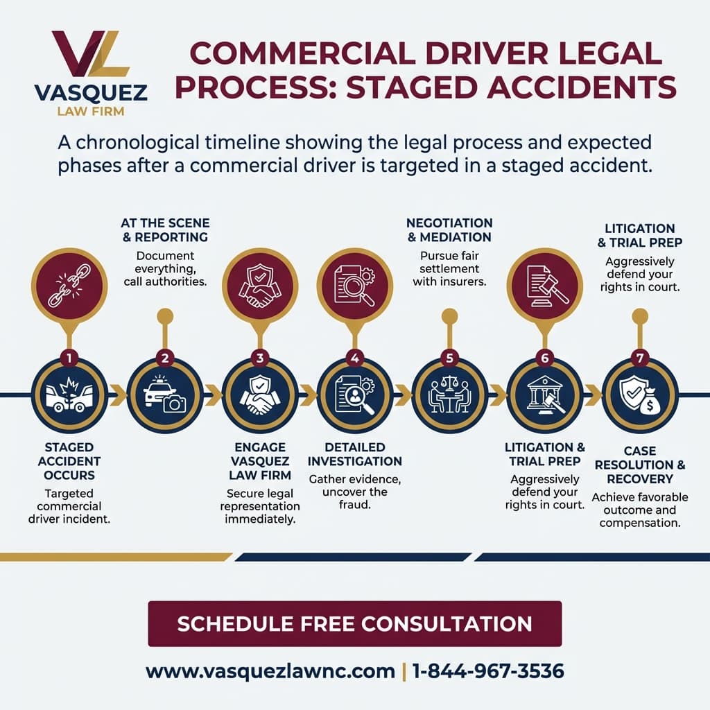 Línea de Tiempo del Proceso para Fraudes y Accidentes Escenificados de Camión en Smithfield en 2026: Lo Que Debe Saber