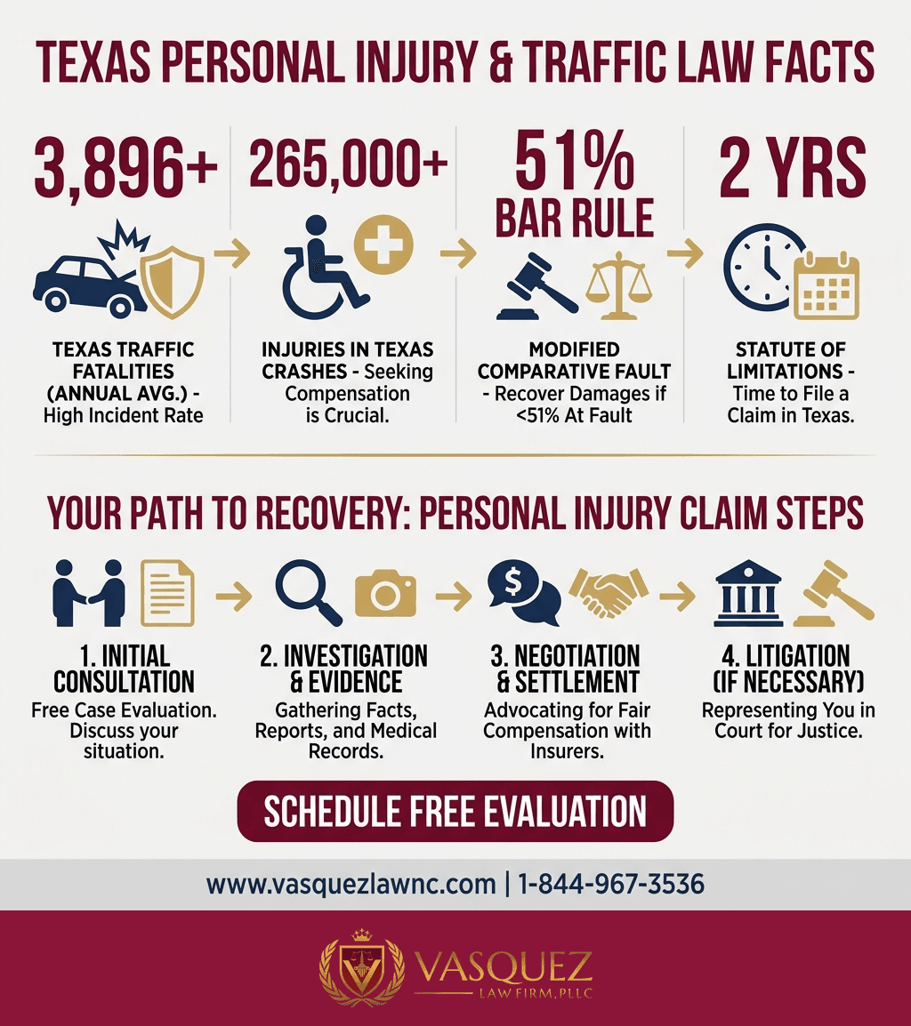 Línea de Tiempo del Proceso para Historias de Éxito de Bufetes en Texas: Lo que Necesitan los Víctimas en 2026