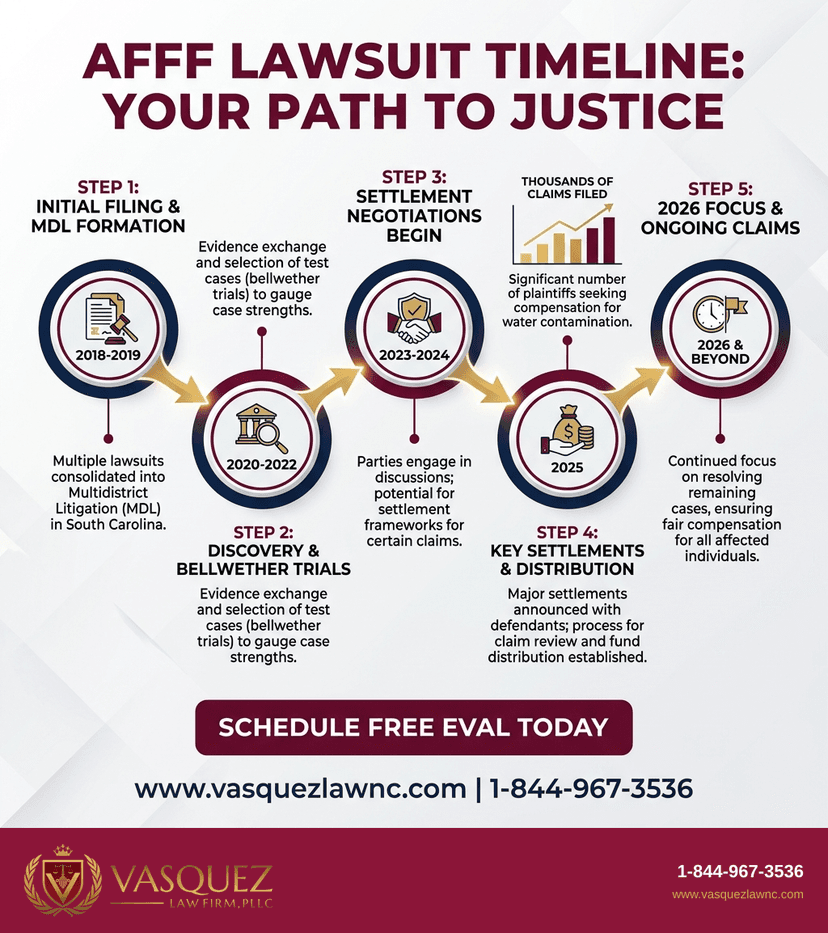 Process Timeline for What You Should Know About AFFF Firefighting Foam Lawsuit in 2026