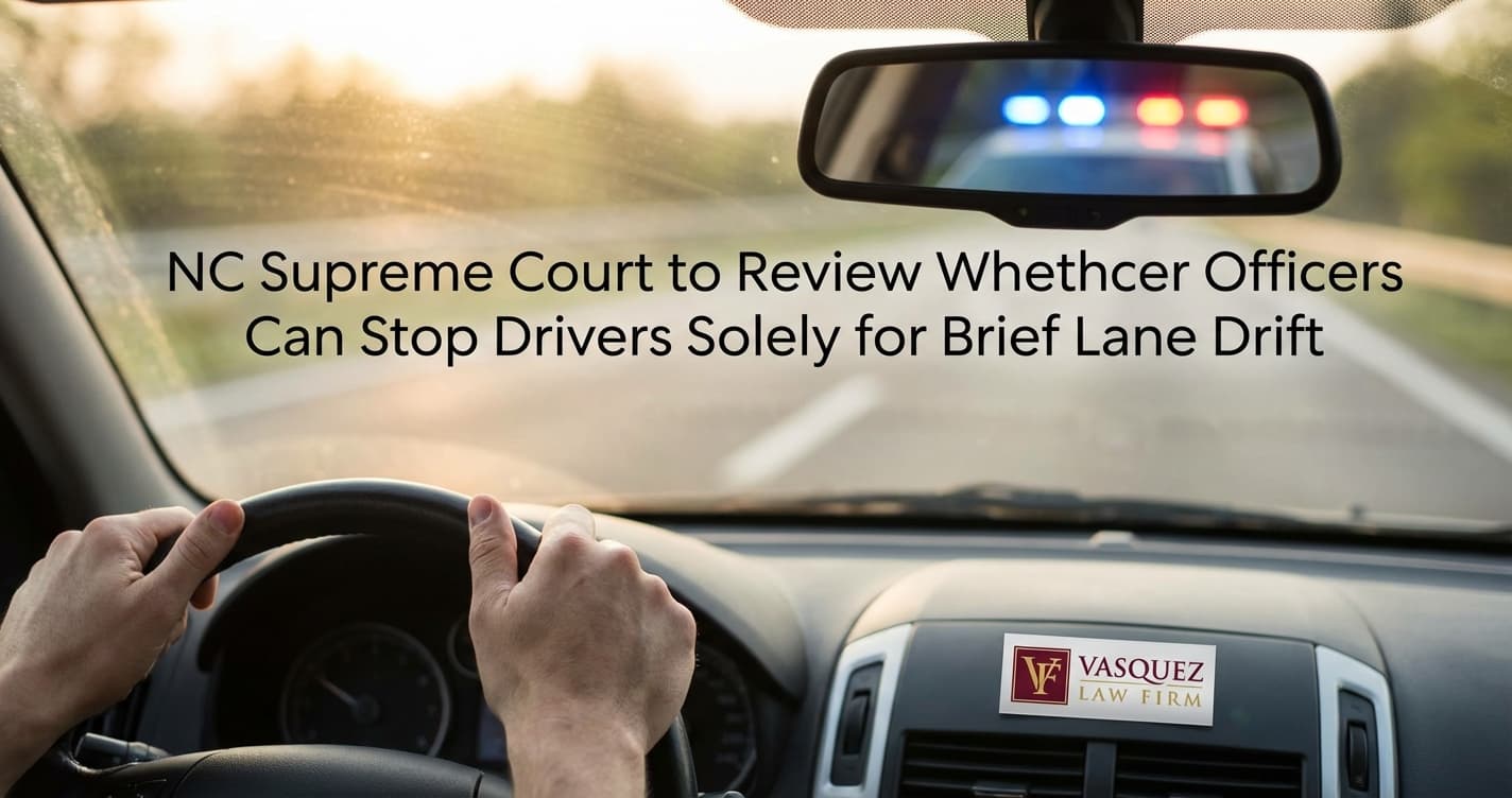 NC Supreme Court Reviews Traffic Stops for Brief Lane Drift