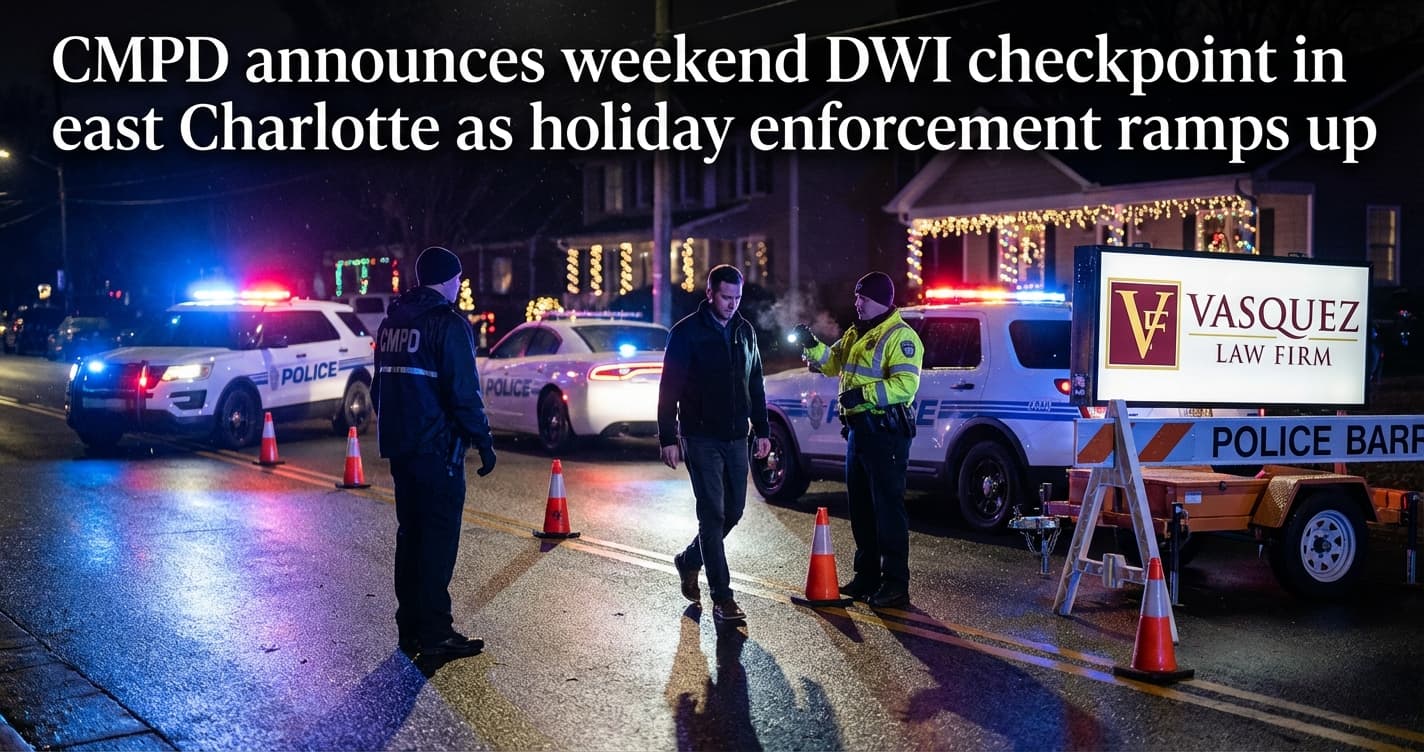 Qué Significa el Retén de DWI de Fin de Semana de CMPD para Usted