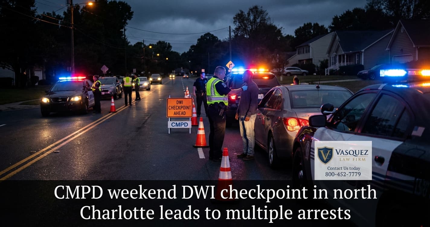 Retén de DWI del CMPD el fin de semana en el norte de Charlotte: Lo que usted debe saber