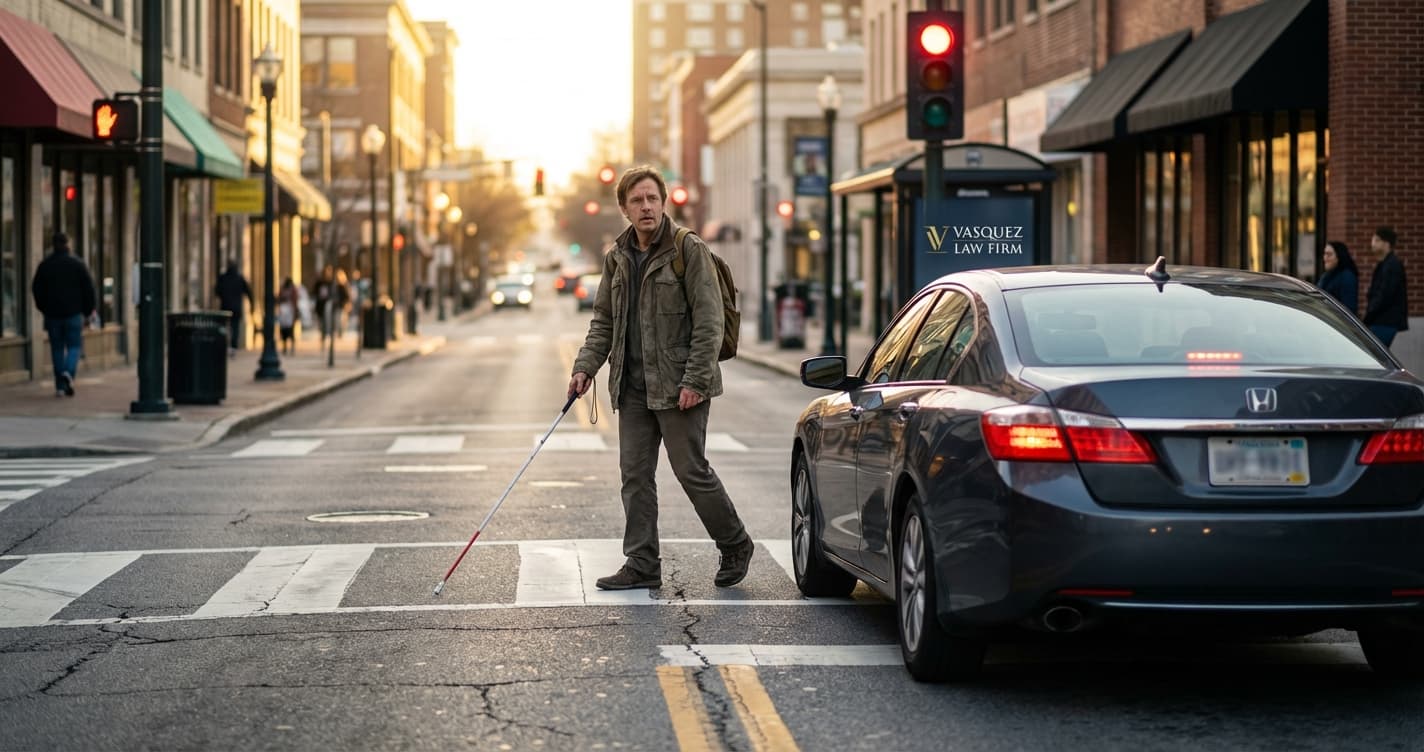 Carolina del Norte Endurece su Ley de Cruce Peatonal: Multas de Hasta $1,000 y Suspensión de Licencia por No Detenerse ante Personas Ciegas