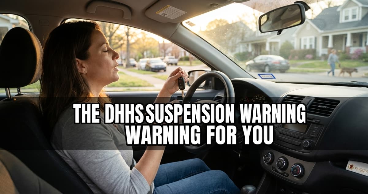 Process Timeline for What the DHHS Suspension Warning Means for Traffic Cases in NC