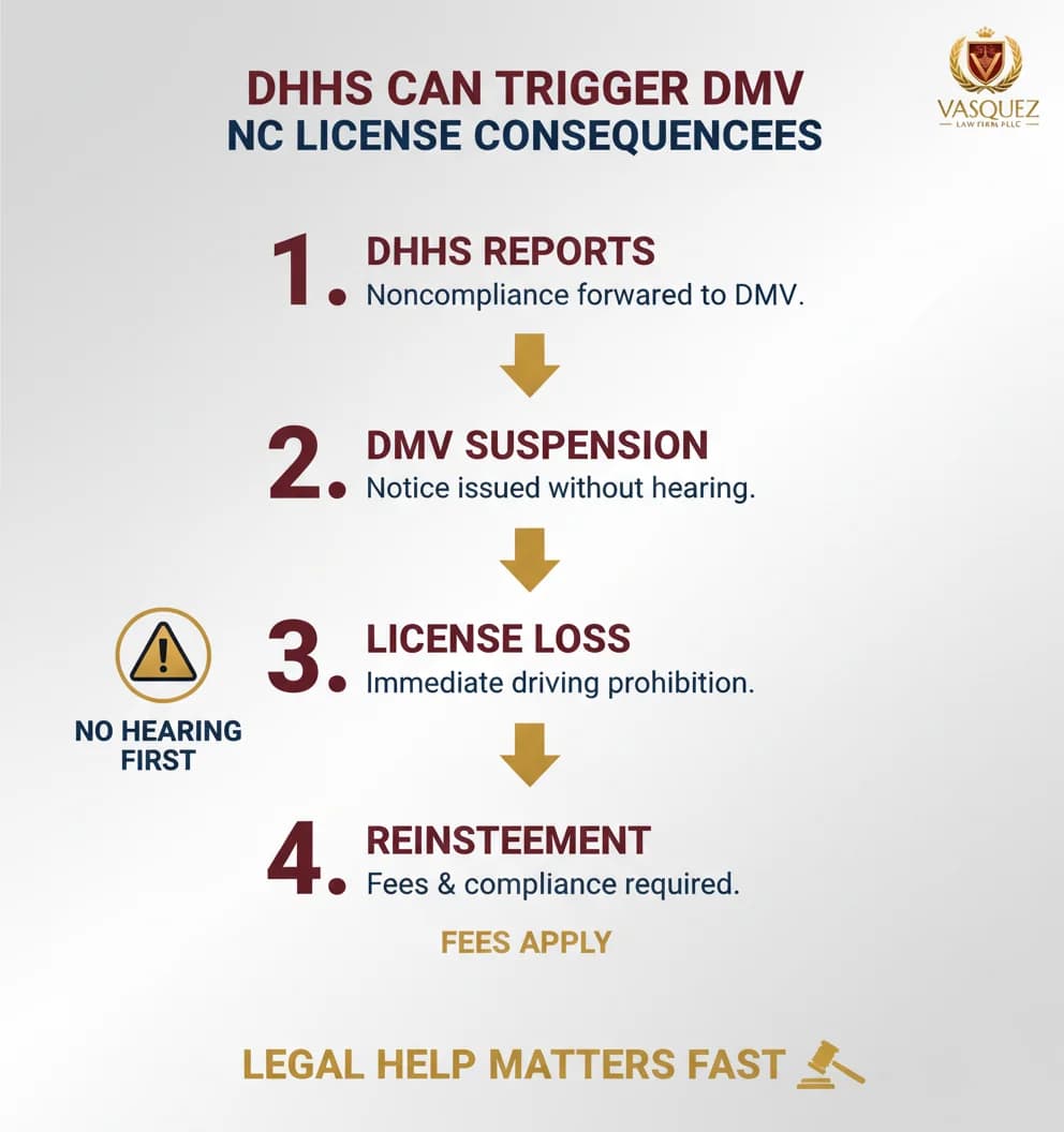 Key Statistics and Data for How a DHHS Suspension Shows the DMV Power Over Your License in NC