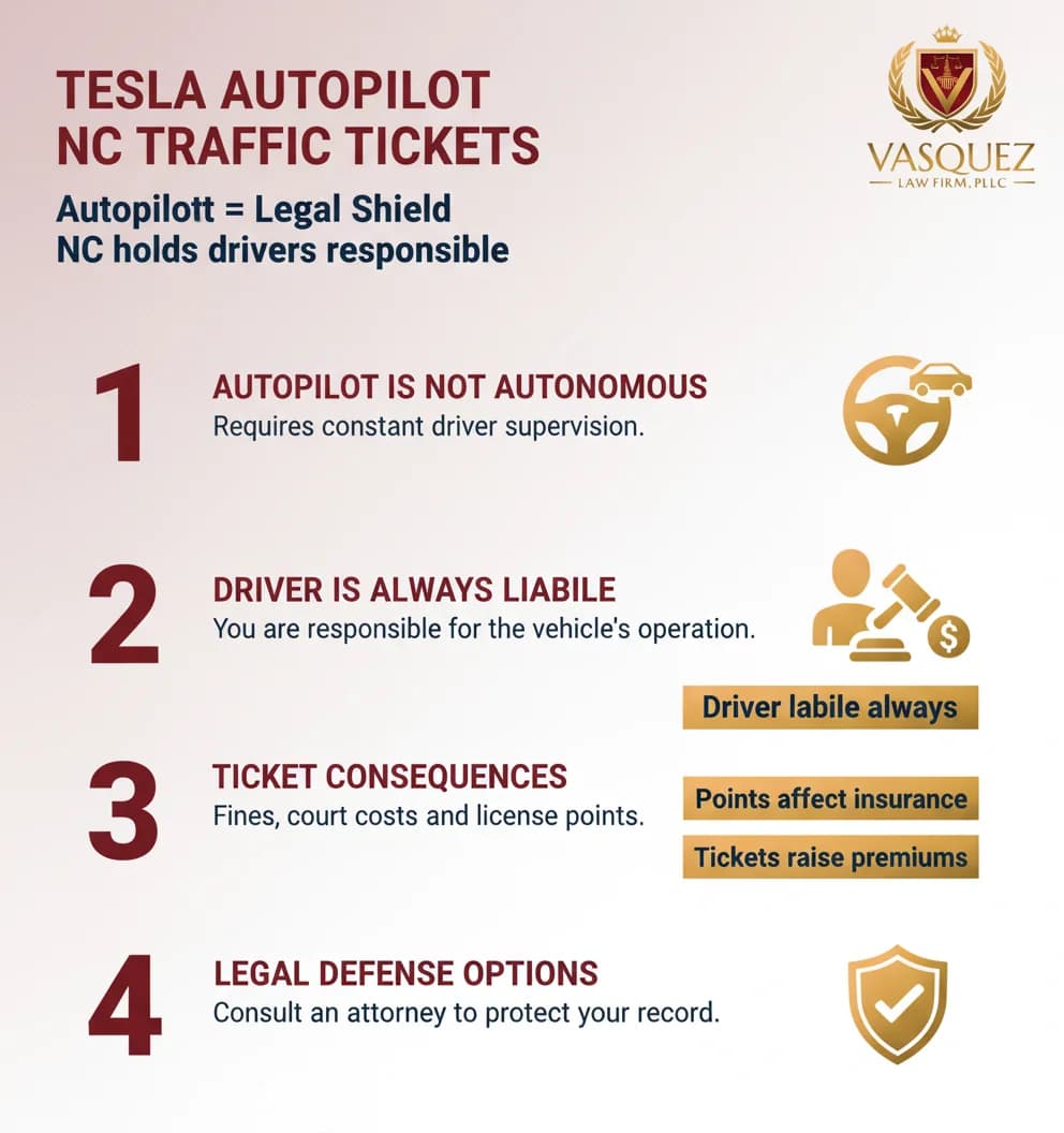 Key Statistics and Data for How Tesla Autopilot Can Cost You a Traffic Ticket in NC