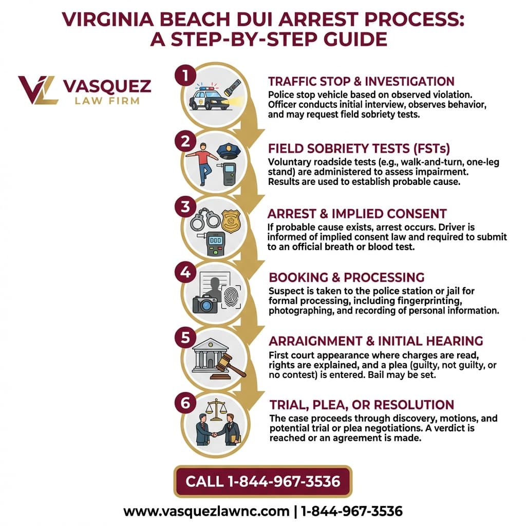 Estadísticas Clave y Datos para Arrestos por DUI en Virginia Beach 2026: Guía Completa del Proceso Legal y Consecuencias
