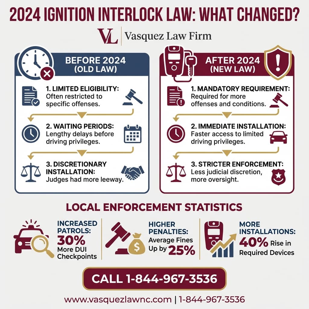 Línea de Tiempo del Proceso para Así Funcionan los Controles de Conducción Bajo Influencia en Smithfield, Carolina del Norte en 2026