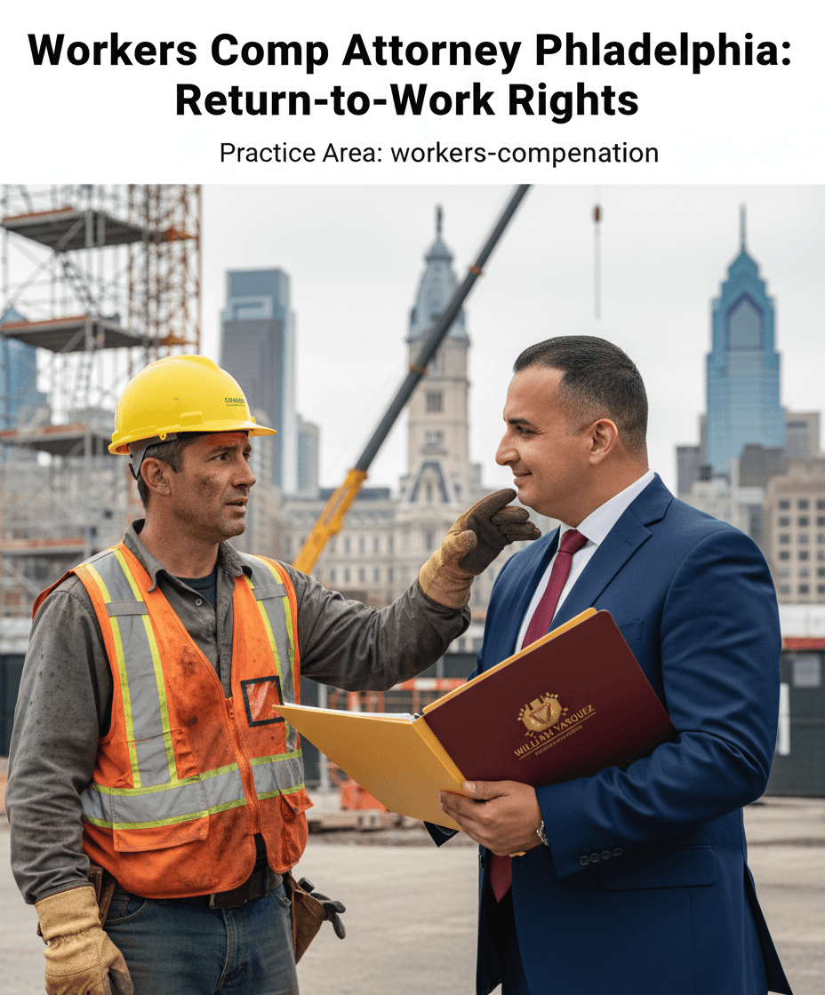 Lo que Necesita Saber Sobre Derechos de Regreso al Trabajo en la Compensación Laboral de Filadelfia