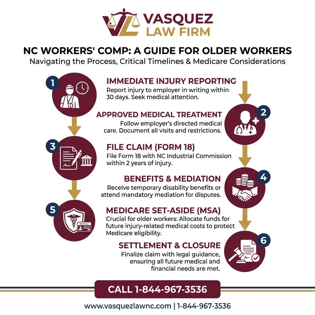 Estadísticas Clave y Datos para Sus Derechos de Compensación Laboral como Trabajador Mayor en NC en 2026