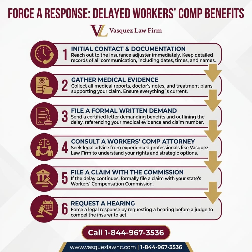 Estadísticas Clave y Datos para Retrasos en Reclamos de Compensación Laboral en Carolina del Norte 2026: ¿Qué Hacer?
