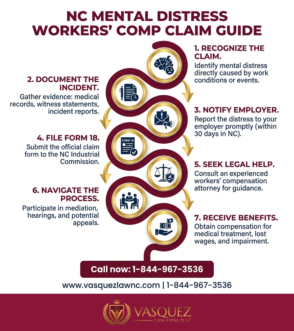 Estadísticas Clave y Datos para Reclamaciones por Estrés Mental: Funcionamiento en Raleigh, NC en 2026