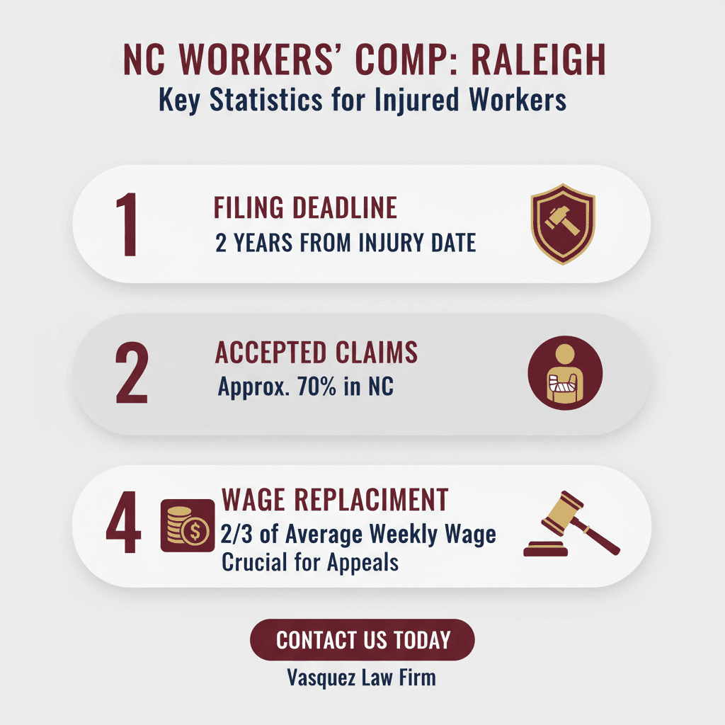 Línea de Tiempo del Proceso para Guía Completa de Compensación Laboral en Raleigh NC en 2026