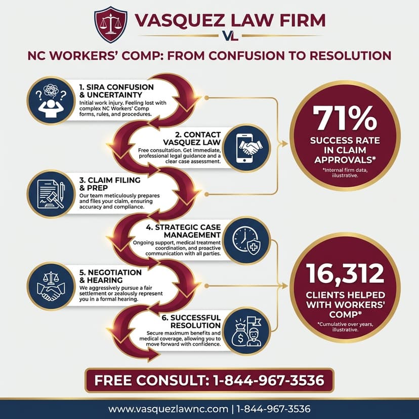 Process Timeline for A Complete Guide to SIRA Conditions for NC Workers Comp in 2026