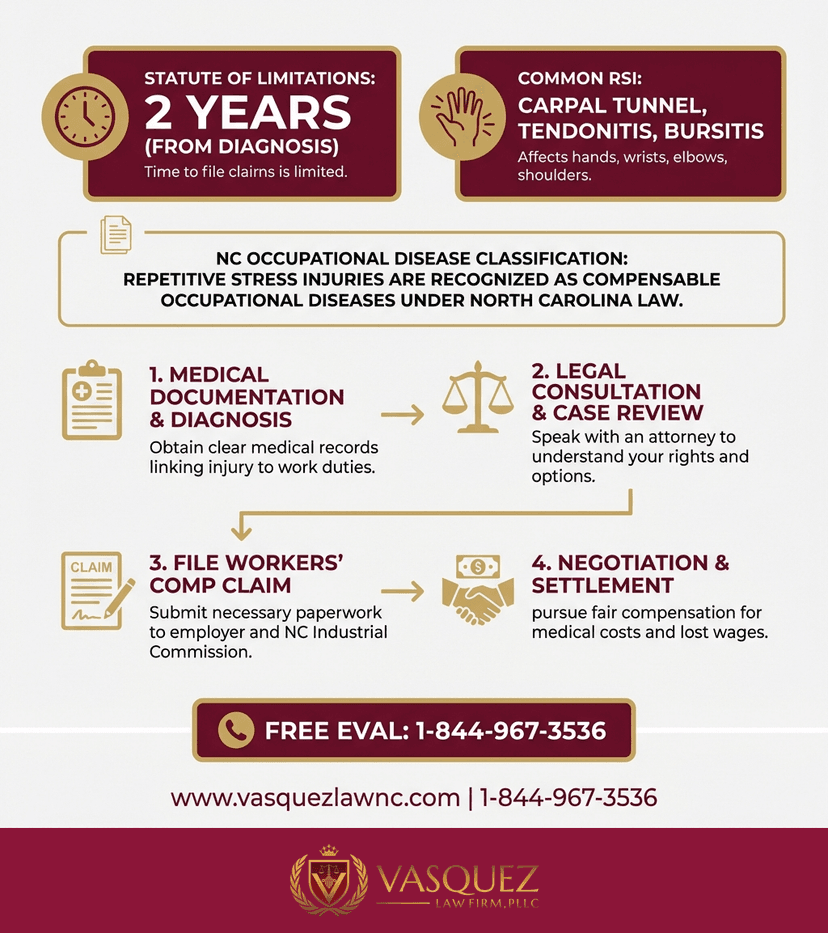 Process Timeline for What Happens If You Have a Repetitive Stress Injury in Charlotte?