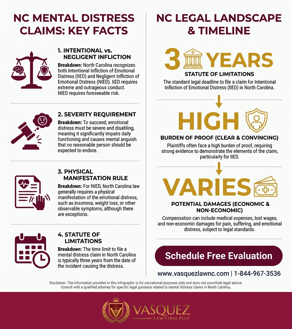 Línea de Tiempo del Proceso para Reclamaciones por Estrés Mental: Funcionamiento en Raleigh, NC en 2026
