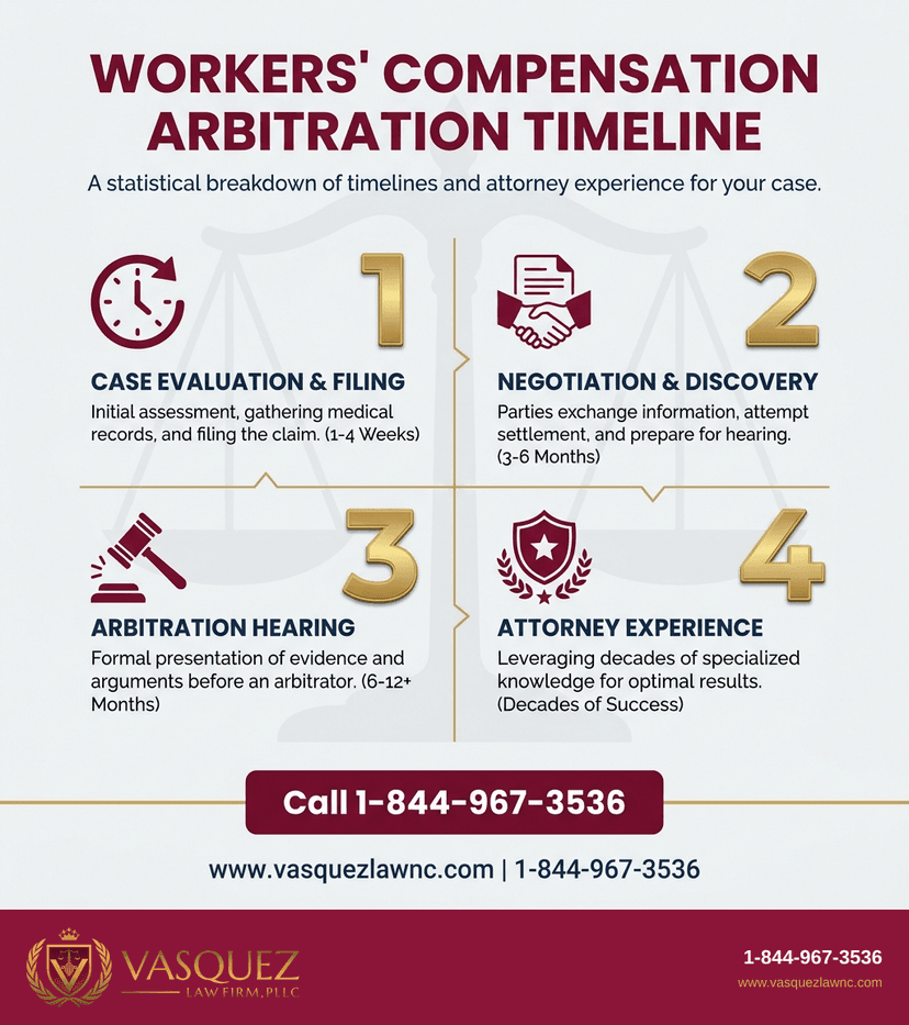 Process Timeline for How Workers Compensation Arbitration Works in Raleigh NC 2026